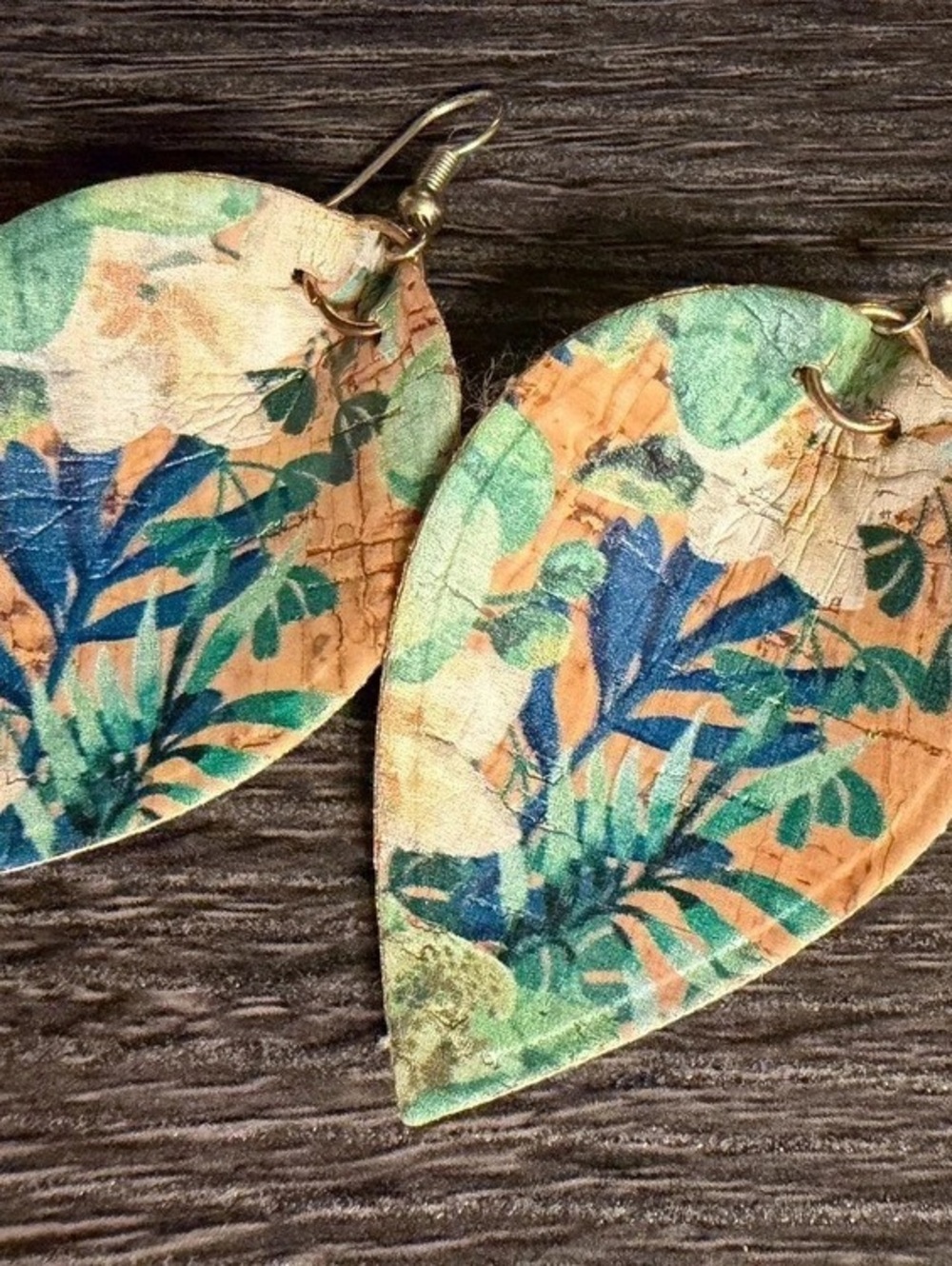 Floral Leaf Dangle Earrings